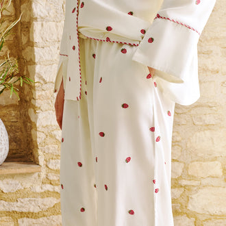 Strawberry Embroidery PJ's