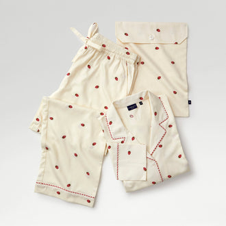 Strawberry Embroidery PJ's